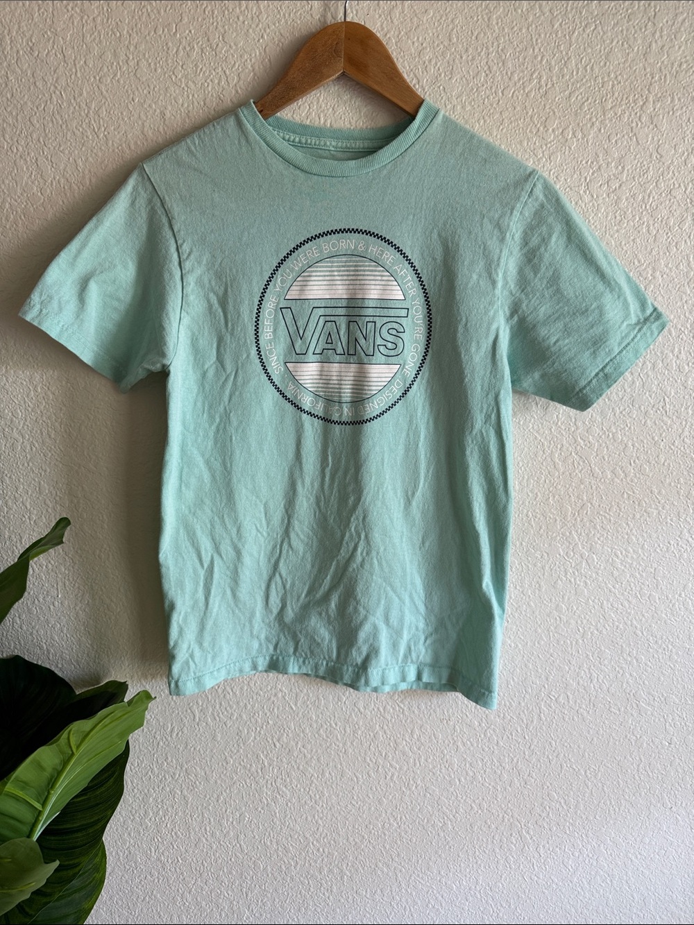 Vans Kids Mint Green Logo Short Sleeve Tee